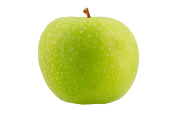 Green apple with on a white background