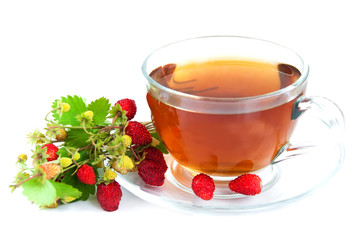 Tea and wild strawberries