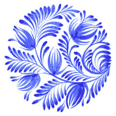 Naklejka premium floral circle