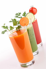assortment of vegetarian juice