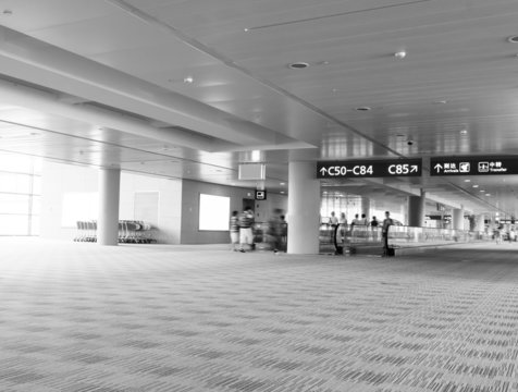 passenger in the shanghai pudong airport