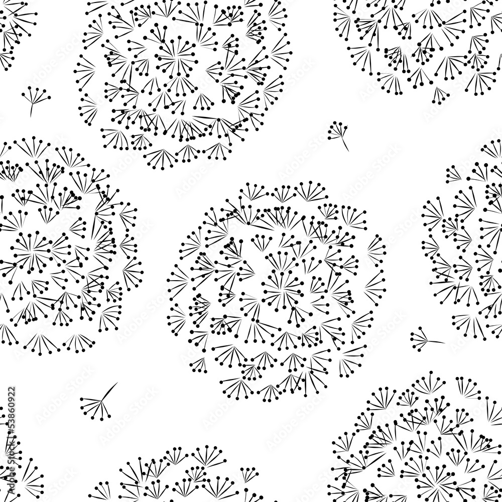 Aufkleber Dandelion seamless pattern for your design