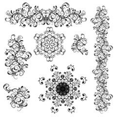 Set of floral ornaments for your design