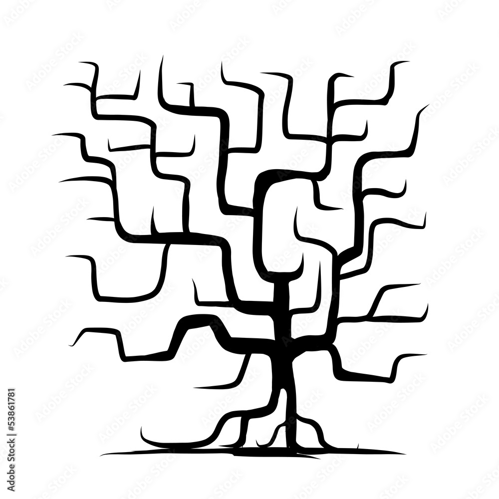 Aufkleber tree trunk isolated for your design