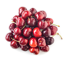 fresh red cherries