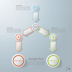 Industry Flowchart Infographic With Gears