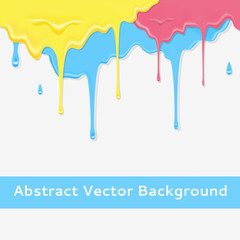 Paint colorful dripping background in three color option.