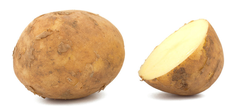 New Potatoes isolated on white background