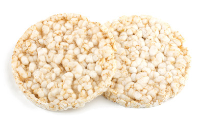 Corn crackers isolated on white background