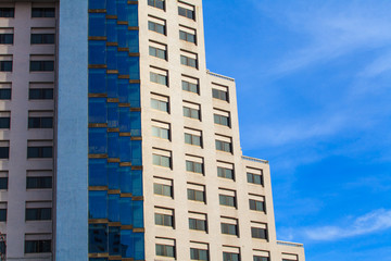 Exterior of luxury building hotel with modern architecture with