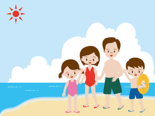 夏休み　海水浴