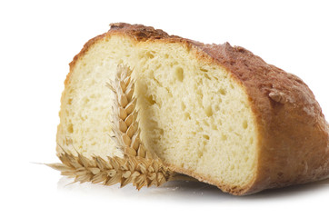 Half Homemade whole bread with ears