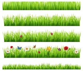 Raamstickers Groen gras collectie © Ekler