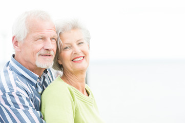 Smiling senior couple