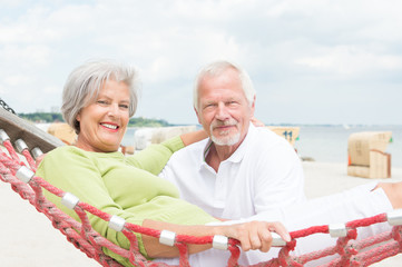 Senior couple at beach