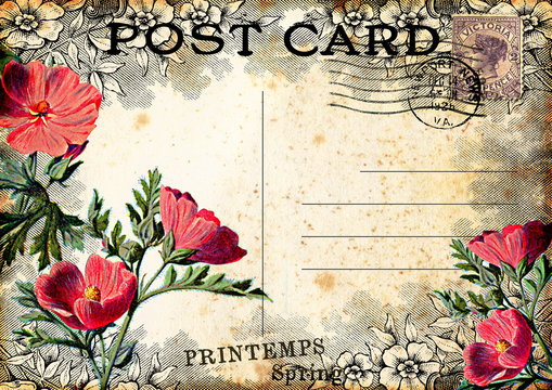 Carte postale printemps