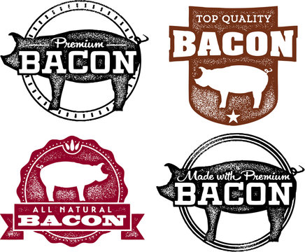 Vintage Pork Bacon Meat Stamps