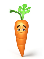 Sad 3d render carrot