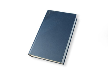 blue hardcover  book isolated on white background