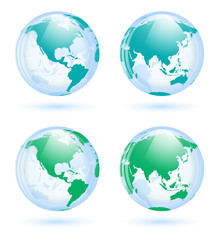 Earth globes set