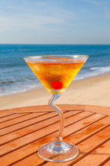 alcohol cocktail with ice