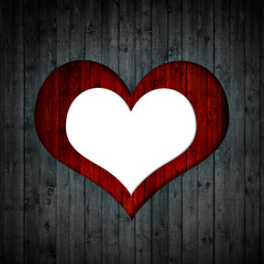 Heart and wood background