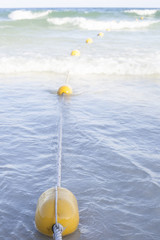 Barrier floating on the sea