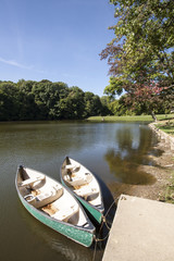 Fototapeta na wymiar Canoe on the river