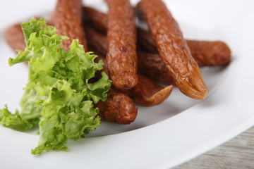 Delicious smoked sausage