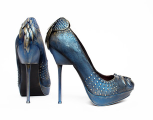 Blue High Heel Shoes