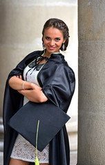 A university graduate in robes