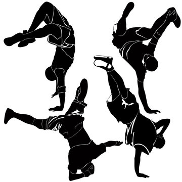 breakdance silhouette break dance