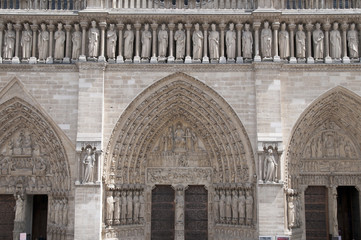 Notre-Dame, Hauptportal, Paris, Frankreich