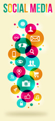 Social media colorful banner