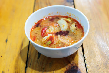 Tom yum Kung in cup
