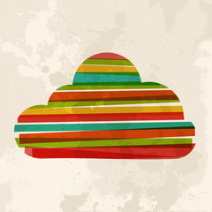 Vintage multicolor cloud