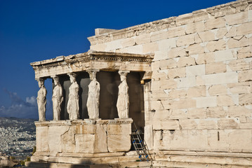 Caryatids Erechteion Acropolis Athens Greece