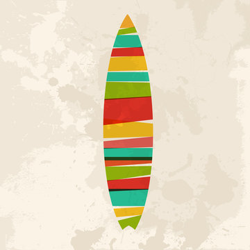 Vintage multicolor Surfboard