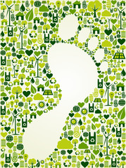 Green foot print design