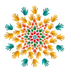 India yoga isolated mandala