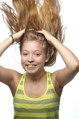 Fototapeta premium Jugendliche mit wehenden Haaren