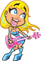 Cute Blonde Girl Rocker