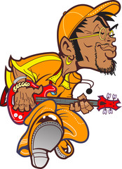 Grooving Bass Player