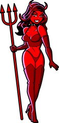 Obraz premium Sexy Devil Girl