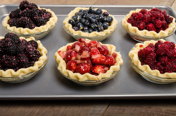 Baking homemade fresh fruit pies