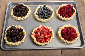 Baking homemade fresh fruit pies