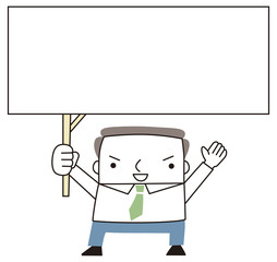 ボードとビジネスマン