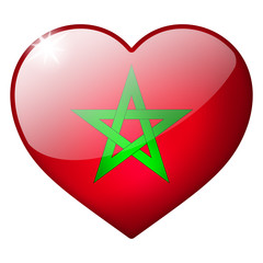 morocco heart button