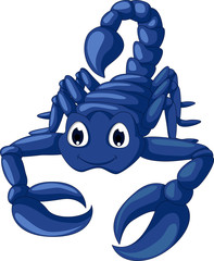 cute blue scorpion cartoon - 53887982