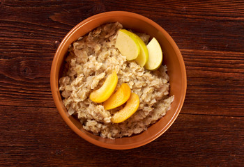 Oat porridge with  fruit